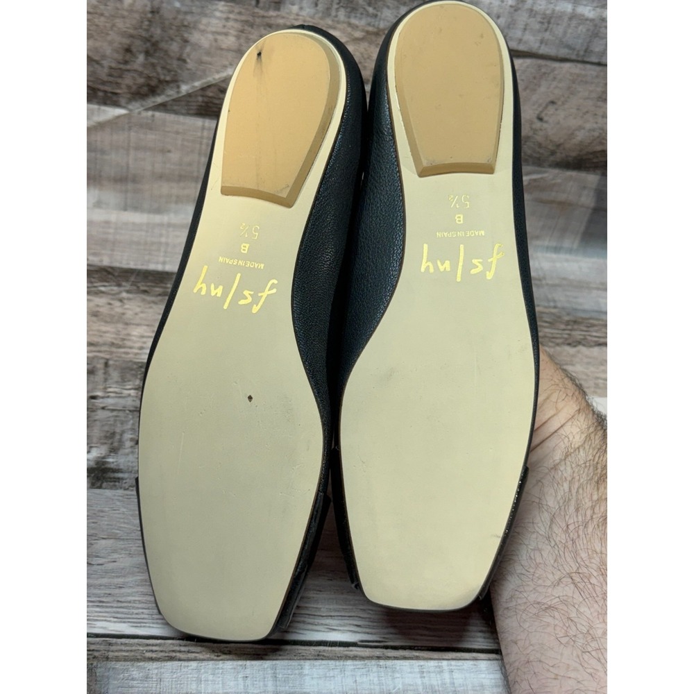 FS/NY Black Creaser Women Flat Shoes Black Leather‎ Size 5.5 - Picture 11 of 16